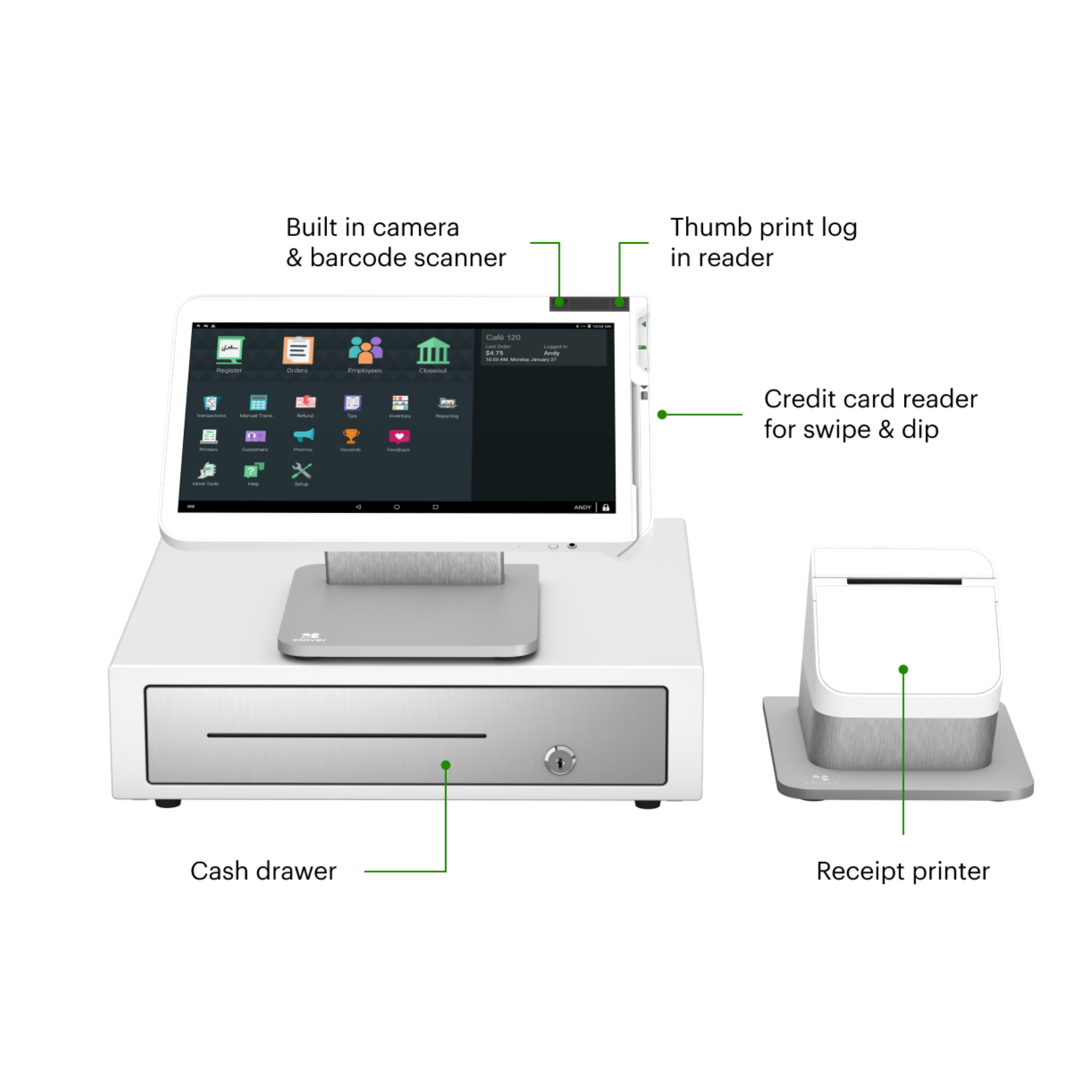 Clover Station Solo POS System | All-in-One Point of Sale
